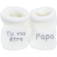Chaussons Tu vas être Papa (0-1 mois) - Trois Kilos Sept