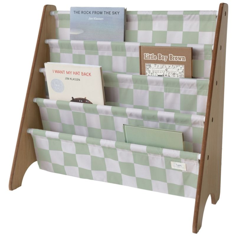 Bibliothèque en tissu recyclé Damier Vert 3 sprouts Produit 3