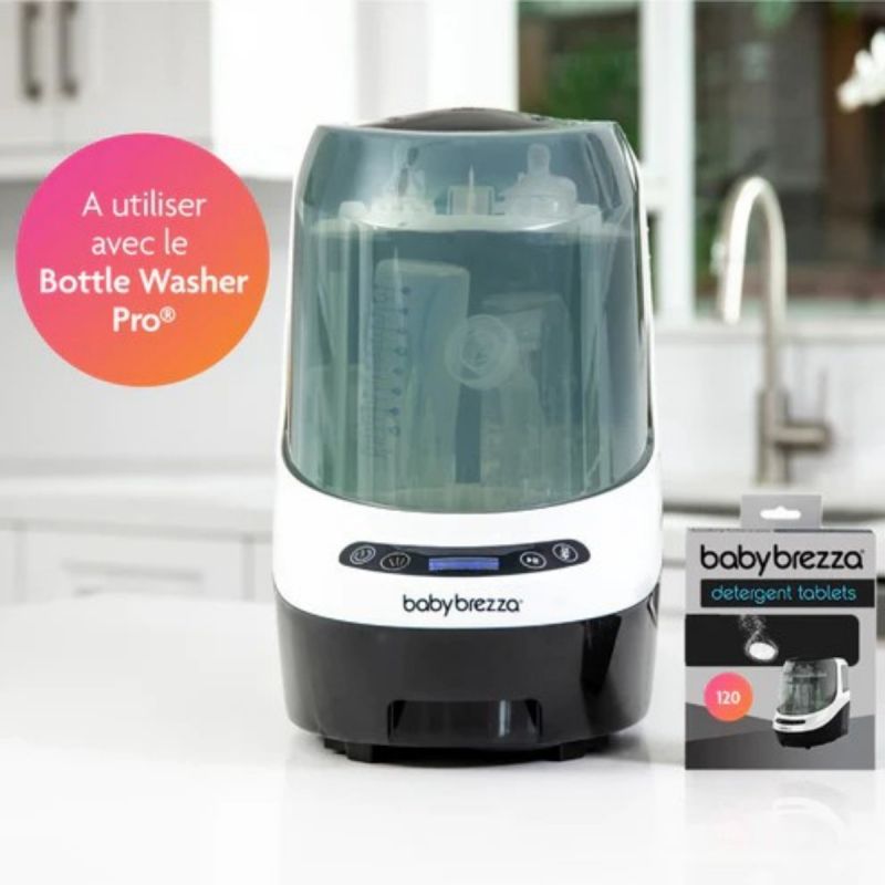 Image d'ambiance de présentation du produit 120 tablettes détergentes pour Bottle Washer Pro - babybrezza