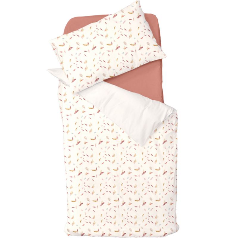 Housse de couette + taie d'oreiller Happy (100 x 140 cm) Domiva