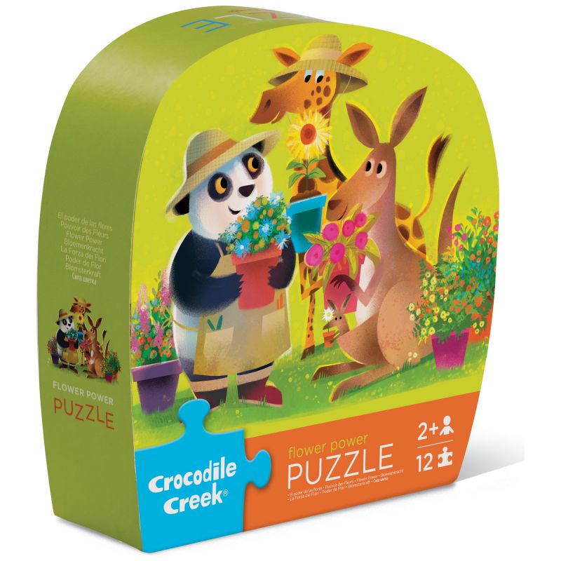 Mini Puzzle Flower Power (12 pièces) Crocodile Creek Packaging 1