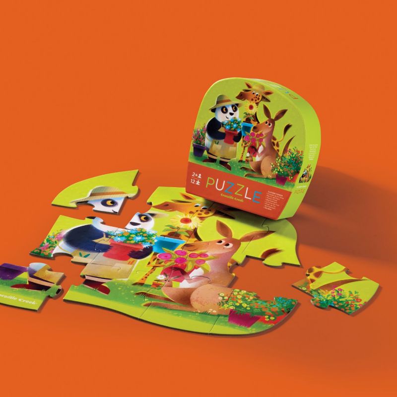 Mini Puzzle Flower Power (12 pièces) Crocodile Creek Ambiance 2