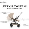 Poussette Compacte et Rotative Eezy S Twist+2 Châssis Taupe et Siège Almond Beige Cybex Produit 8