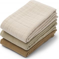 Lot de 3 langes Lewis Sandy Mix (65 x 65 cm) - Liewood
