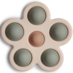 Jouet en silicone Fleur Dried thyme-Natural-Shifting sand - Mushie