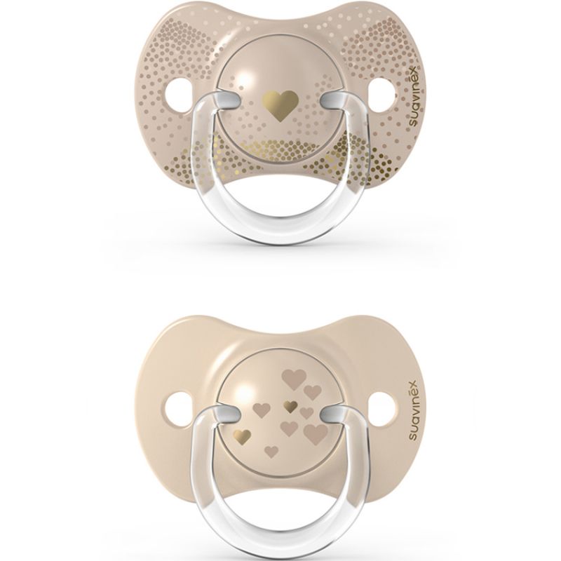 Lot de 2 sucettes symétriques SX PRO Joy doré (6-18 mois) Suavinex