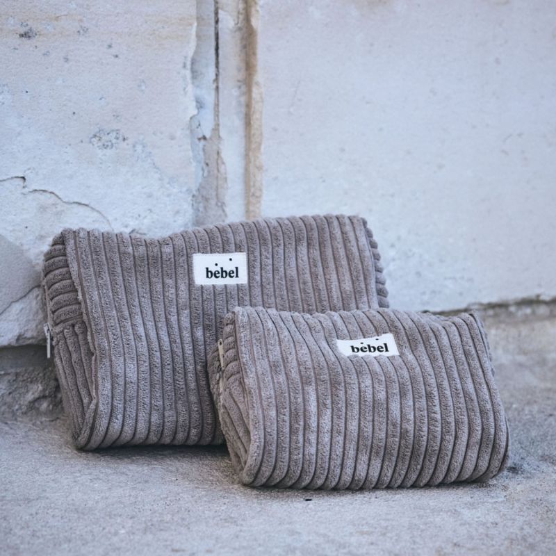 Trousse de toilette mini Capsule velours Mink BEBEL Ambiance 2