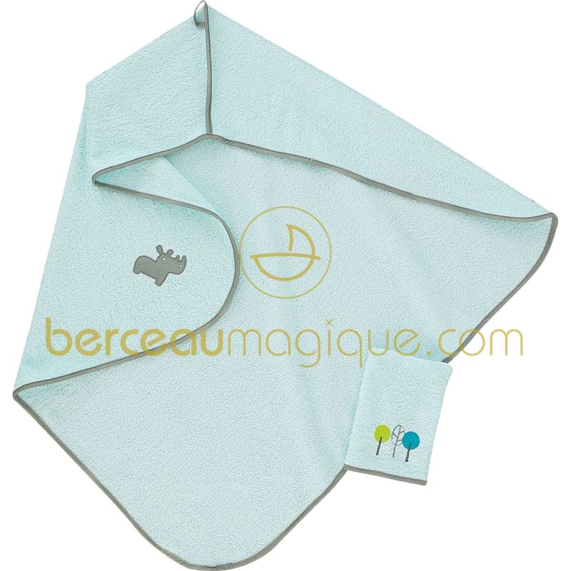 Sortie de bain personnalisable et son gant Mini Nature  Sucre d'orge