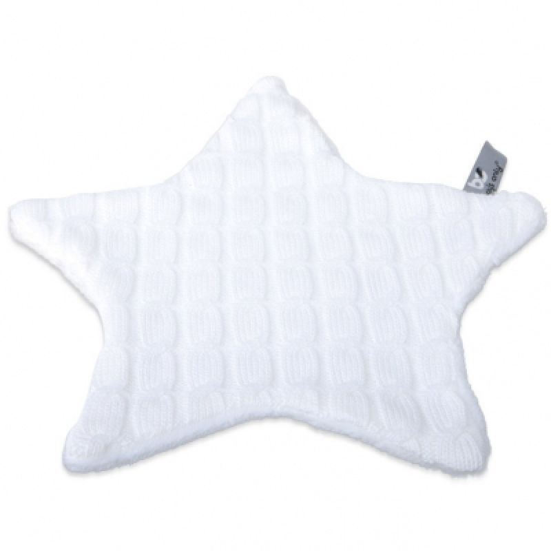 Doudou plat étoile Cable Uni blanc (30 x 30 cm) Baby's Only