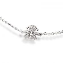 Bracelet Briciole fille pavé diamants (or blanc 750°)  par leBebé