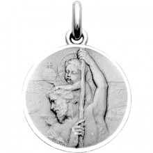 Médaille Saint Christophe au baton (argent 925°)  par Becker