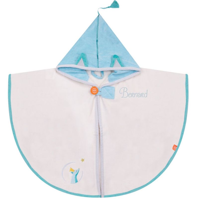 Cape de bain renard écru (personnalisable) L'oiseau bateau