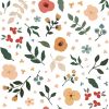 Papier peint Floral Silhouettes (50 cm x 10 m) - Lilipinso