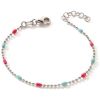 Bracelet ovale laqué Turquoise-Fushia (argent 925) Baby bijoux Produit 1