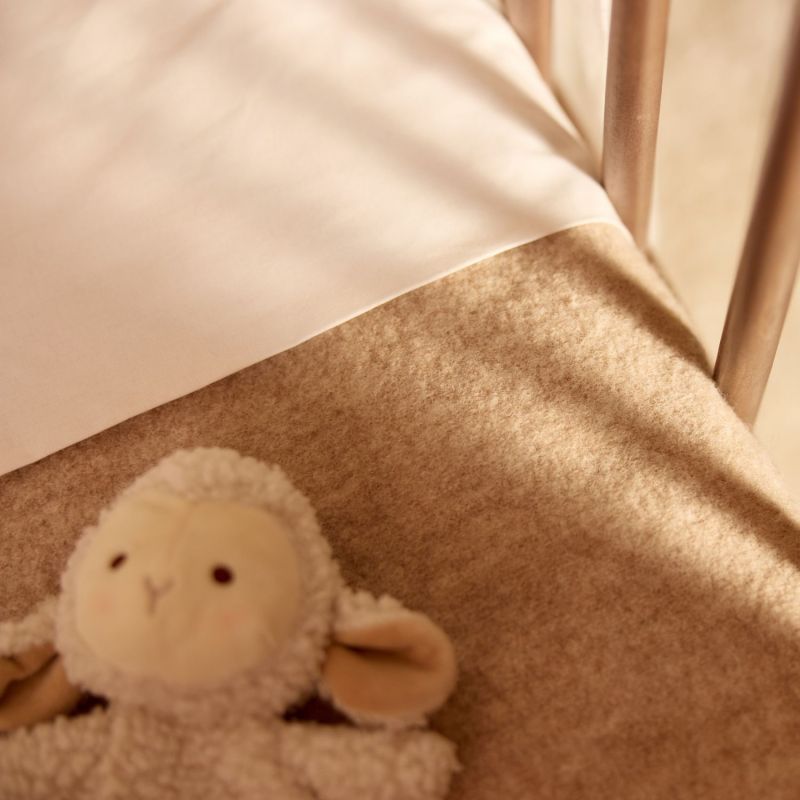 Couverture Merino Wool Falted Natural (75 x 100 cm) Jollein Ambiance 2