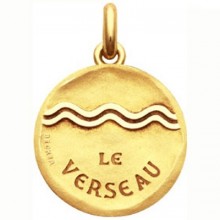 Médaille symbole Verseau (or jaune 750°)  par Becker