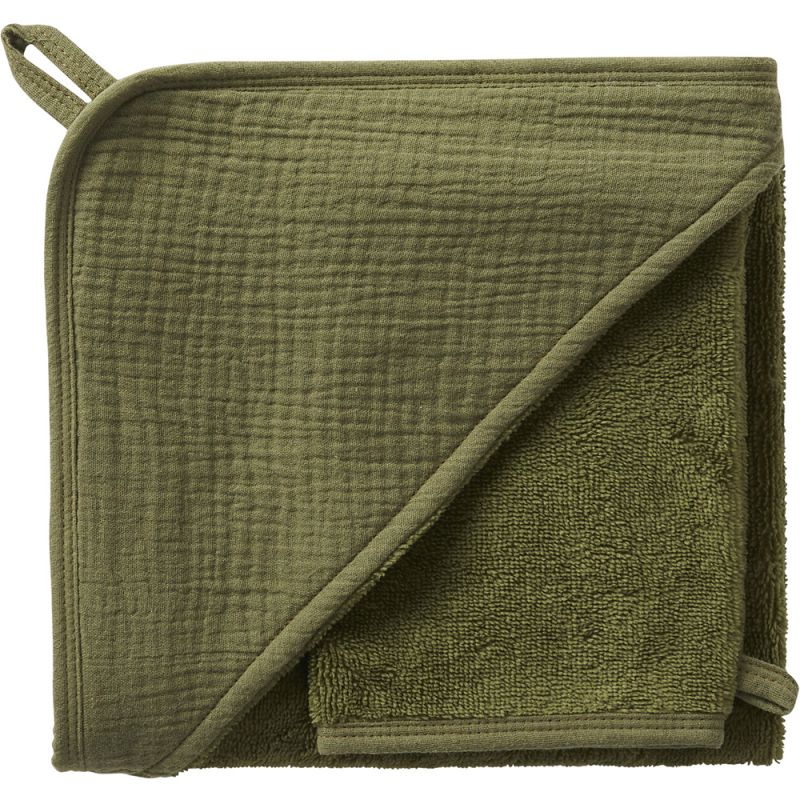 Cape de bain bambou + gant Fougère (70 x 70 cm) BB & Co Produit 1 grande taille