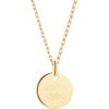 Collier chaîne médaille Verseau personnalisable (plaqué or) - Petits trésors
