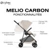 Poussette Citadine Ultra Légère Melio Carbon 2026 Dune Grey Cybex Produit 3
