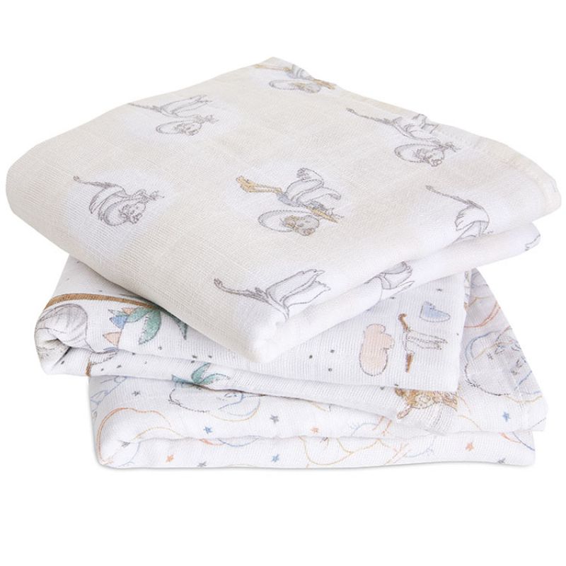 Lot de 3 langes Musy My Darling Dumbo (70 x 70 cm) aden + anais