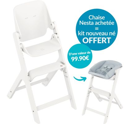 Chaise haute évolutive Nesta en bois blanc  par Maxi-Cosi