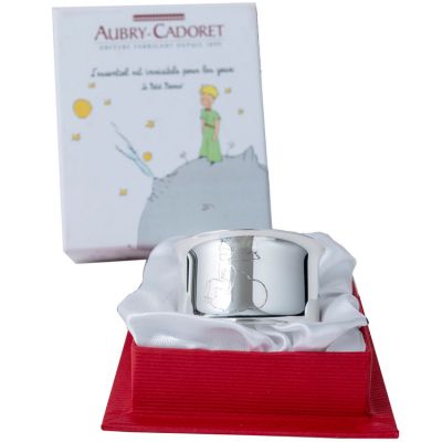 Rond de serviette Le Petit Prince nuage personnalisable (métal argenté)  par Aubry-Cadoret