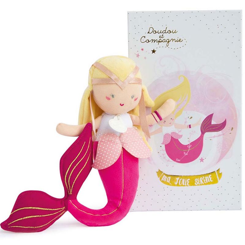 Coffret peluche sirène May Les demoiselles de Coffret doudou (30 cm) Doudou et Compagnie