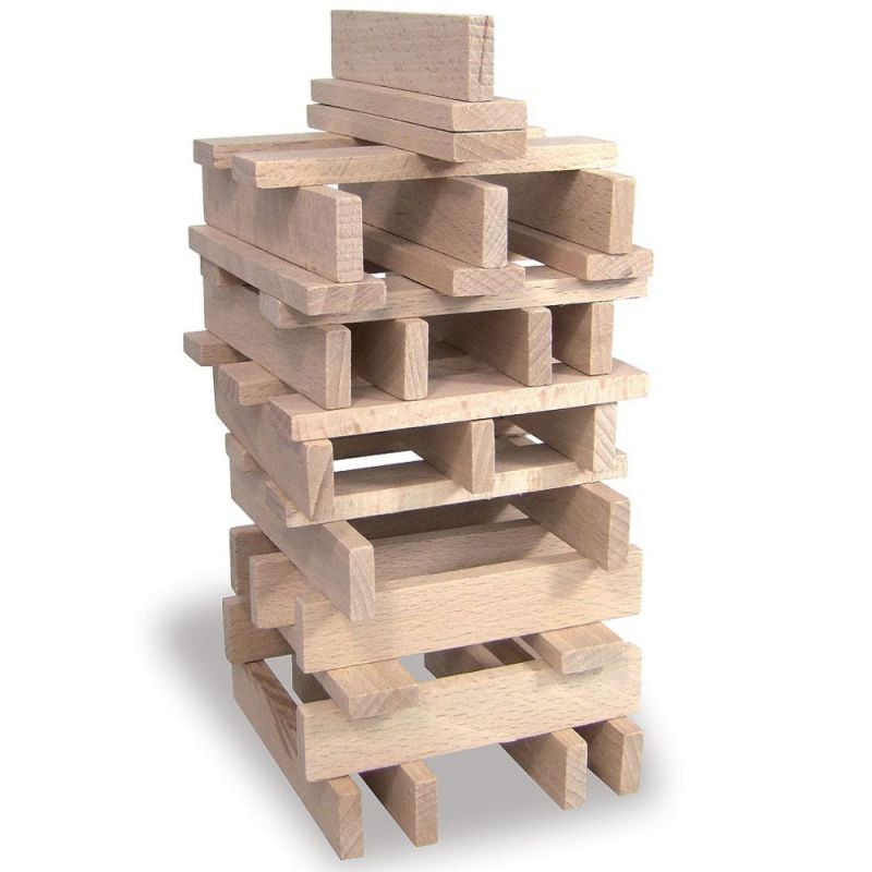 Batibloc classic en bois massif (100 planchettes) Vilac