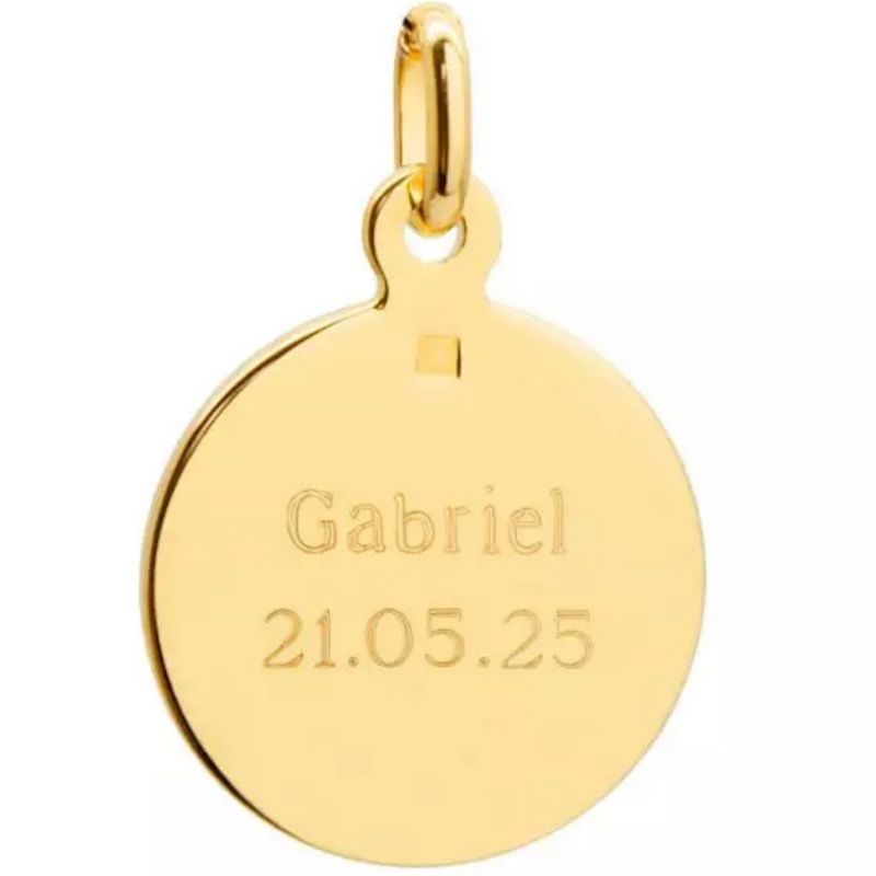 Pendentif médaille Vierge Mont Carmel personnalisable (plaqué or) Petits trésors Produit 3