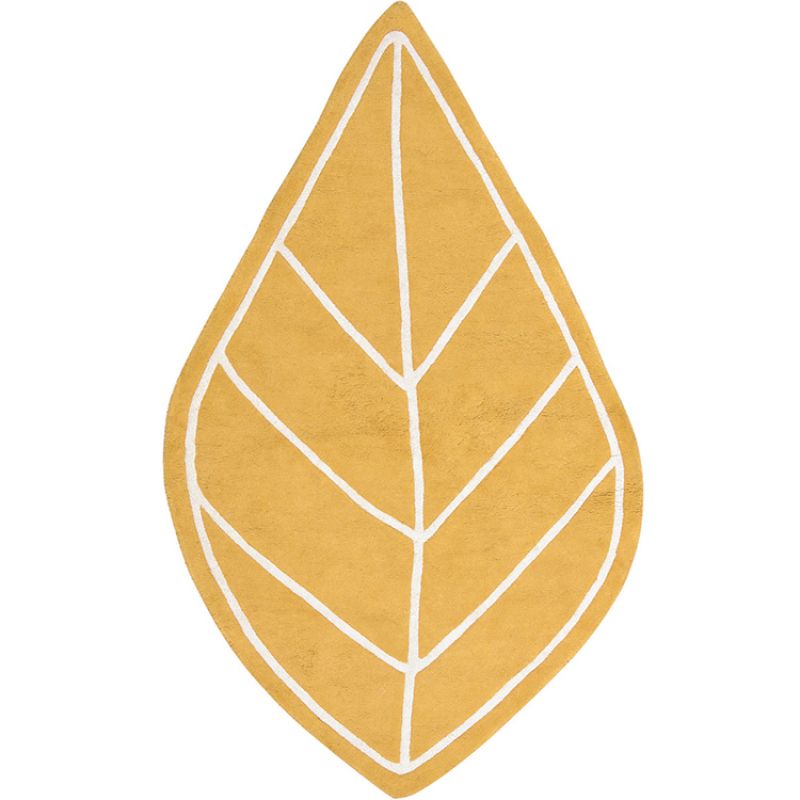 Tapis Feuille d'automne jaune (150 x 90 cm) Lilipinso