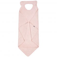 Cape de bain tablier XXL parent et bébé rose - Candide