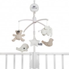 Mobile musical animaux beige