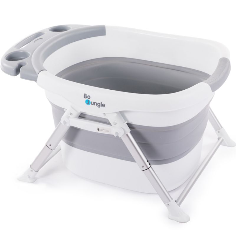 Baignoire bébé pliable grise et blanche Bo Jungle