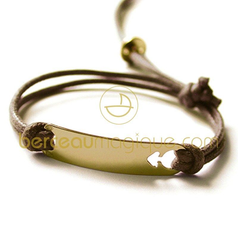 Bracelet ''I am'' Garçon (Or jaune) Mikado