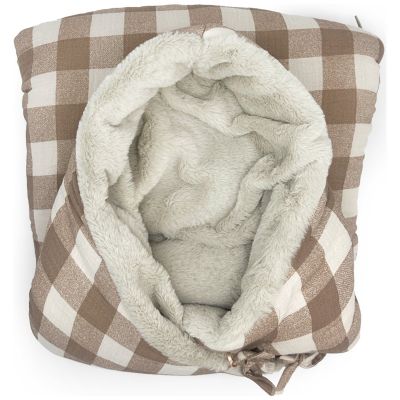 Nid d'ange passe sangle Vichy Caramel Babyshower