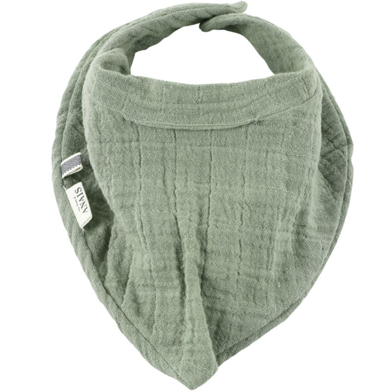 Bavoir bandana Bliss vert olive Les Rêves d'Anaïs