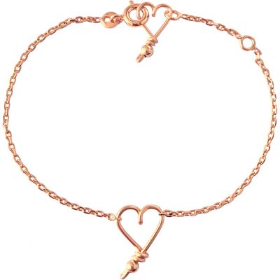 Bracelet chaîne Mon petit cœur goldfilled rose  par Padam Padam