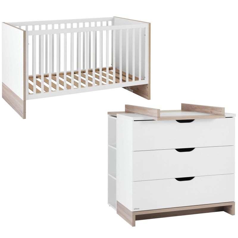 Pack duo Lilo lit évolutif et commode à langer Galipette