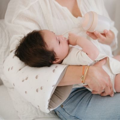 Brassard allaitement jersey coton écru hérissons