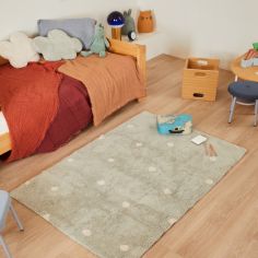 Tapis lavable Mini Dot Blue Sage (100 x 150 cm)