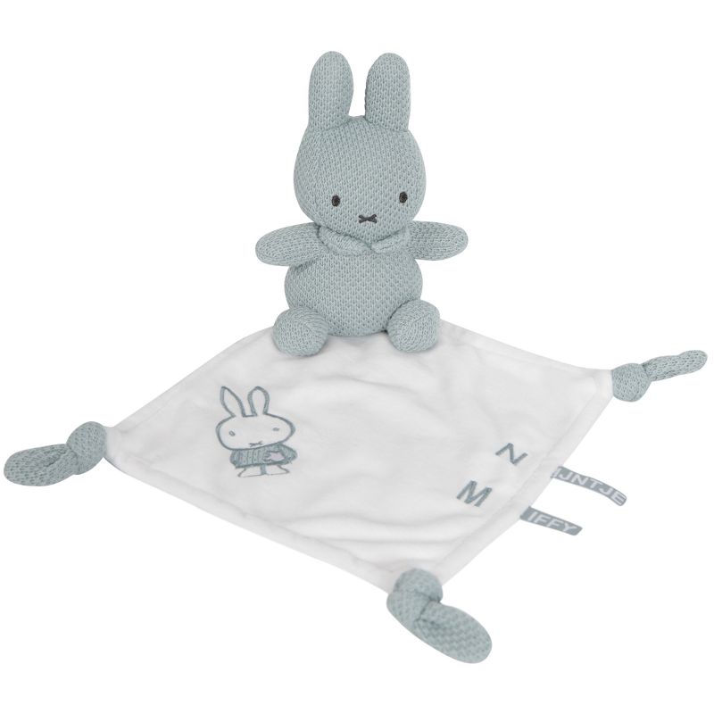 Doudou plat en tricot Miffy vert amande Pioupiou et Merveilles