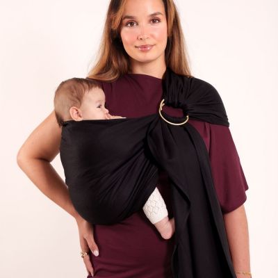 Echarpe de portage Sling tissée sans nœud Noir
