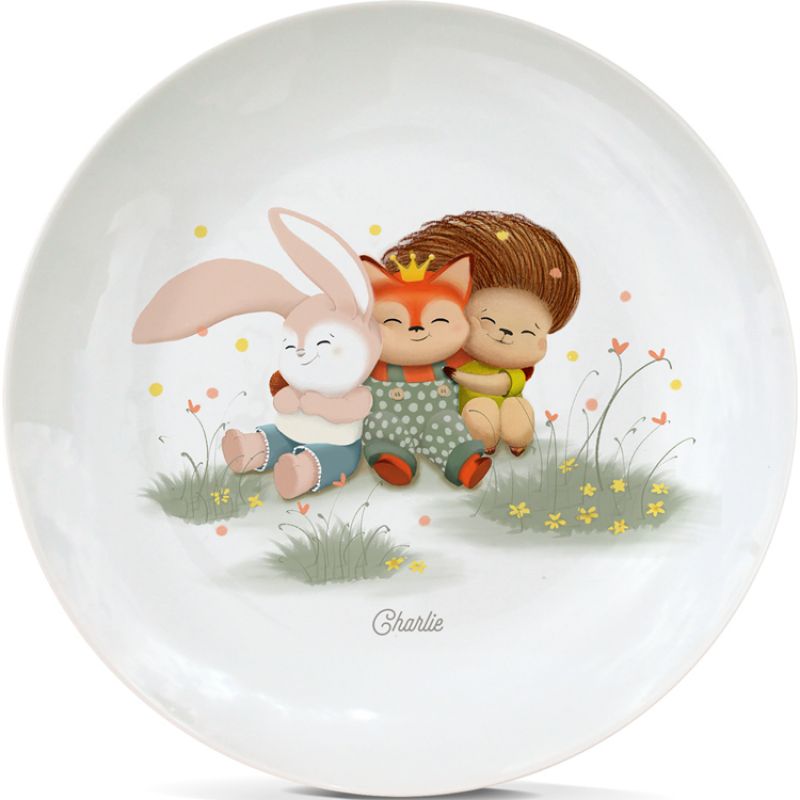 Assiette en porcelaine Câlin (personnalisable) Gaëlle Duval