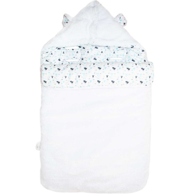 Nid d'ange passe sangle Boréale blanc et bleu (80 cm) Domiva