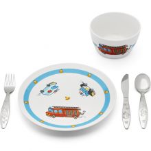 Coffret repas en porcelaine Véhicules d'urgence (5 pièces)  par Zilverstad