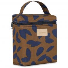 Sac isotherme pour biberon et déjeuner Hyde Park Blue leaves - Nobodinoz