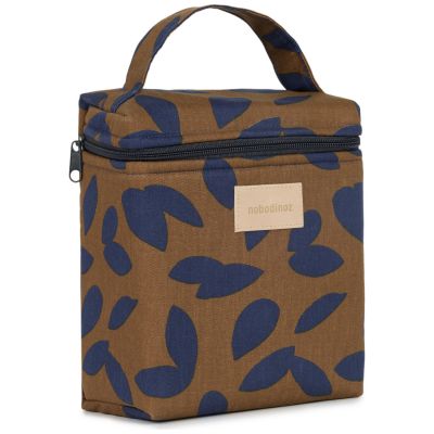 Sac isotherme pour biberon et déjeuner Hyde Park Blue leaves Nobodinoz