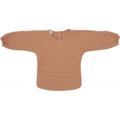 Bavoir manches longues en coton gaufré Cassonade (6-24 mois) - BB & Co