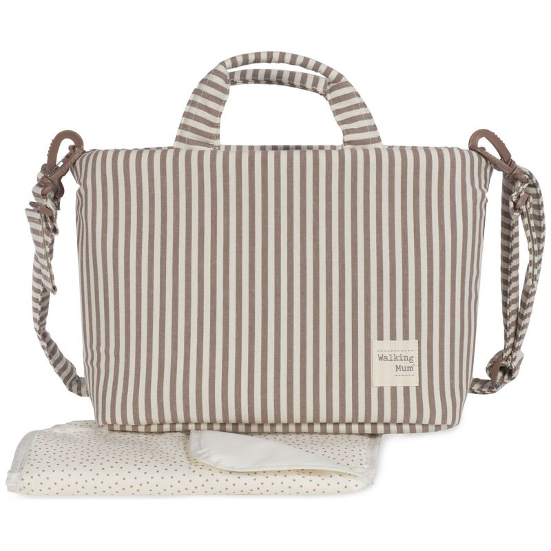 Sac à langer Praliné Rayures Moka Walking Mum Produit 1