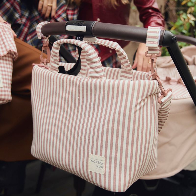 Sac à langer Praliné Rayures Moka Walking Mum Ambiance 2